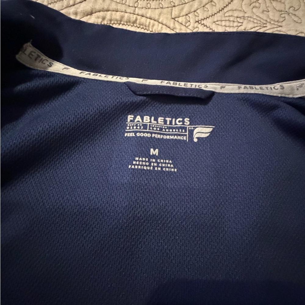 Fabletics Navy Performance Top With Subtle Logo - image 3